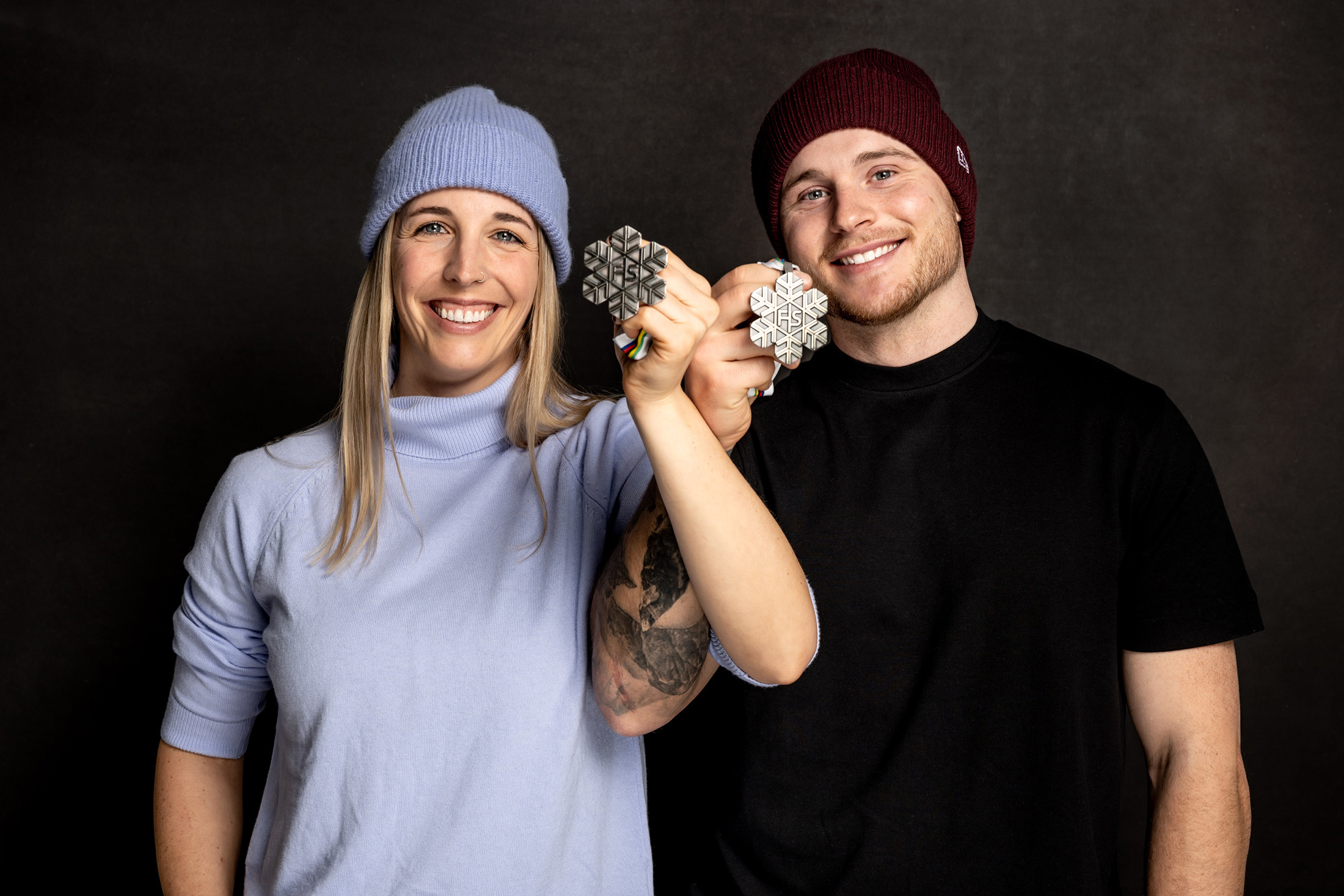 Snowboardcouple Ladina & Dario mit je einer WM-Silbermedaille